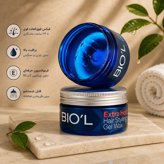 ژل واكس مو بيول Biol مدل Extra Hold | ماندگاری بالا و حالت دهی قوی مو